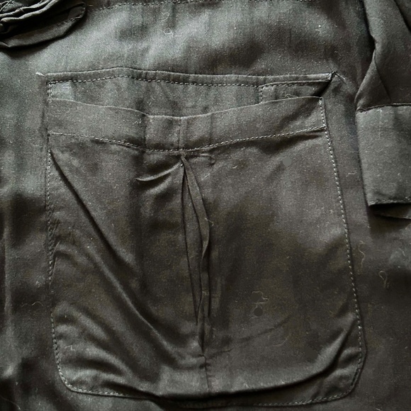 JACKET, LIGHTWEIGHT, LONG SLEEVES W DOMES, BLACK, SIZE 5X, ROUND COLLAR DOMED - Picture 10 of 10